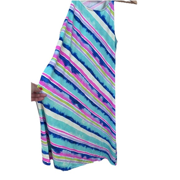 Lilly Pulitzer Magnolia Asymmetrical Midi Ceviche Dress US Size S Striped Halter - Picture 3 of 6